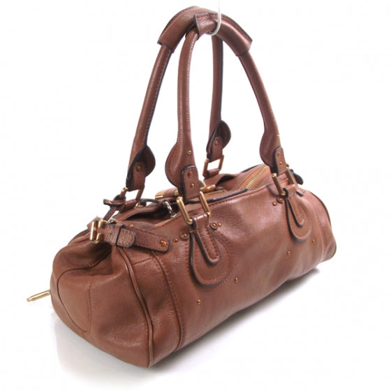Leather Paddington Satchel Cognac