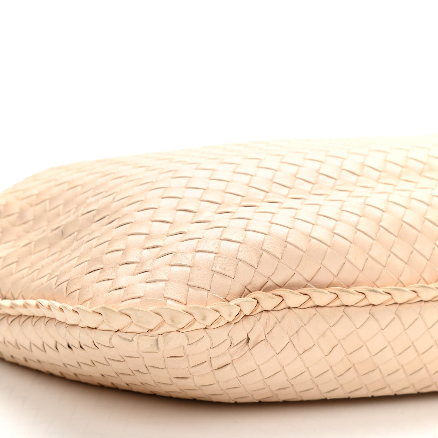 Nappa Intrecciato Large Veneta Hobo Bianco