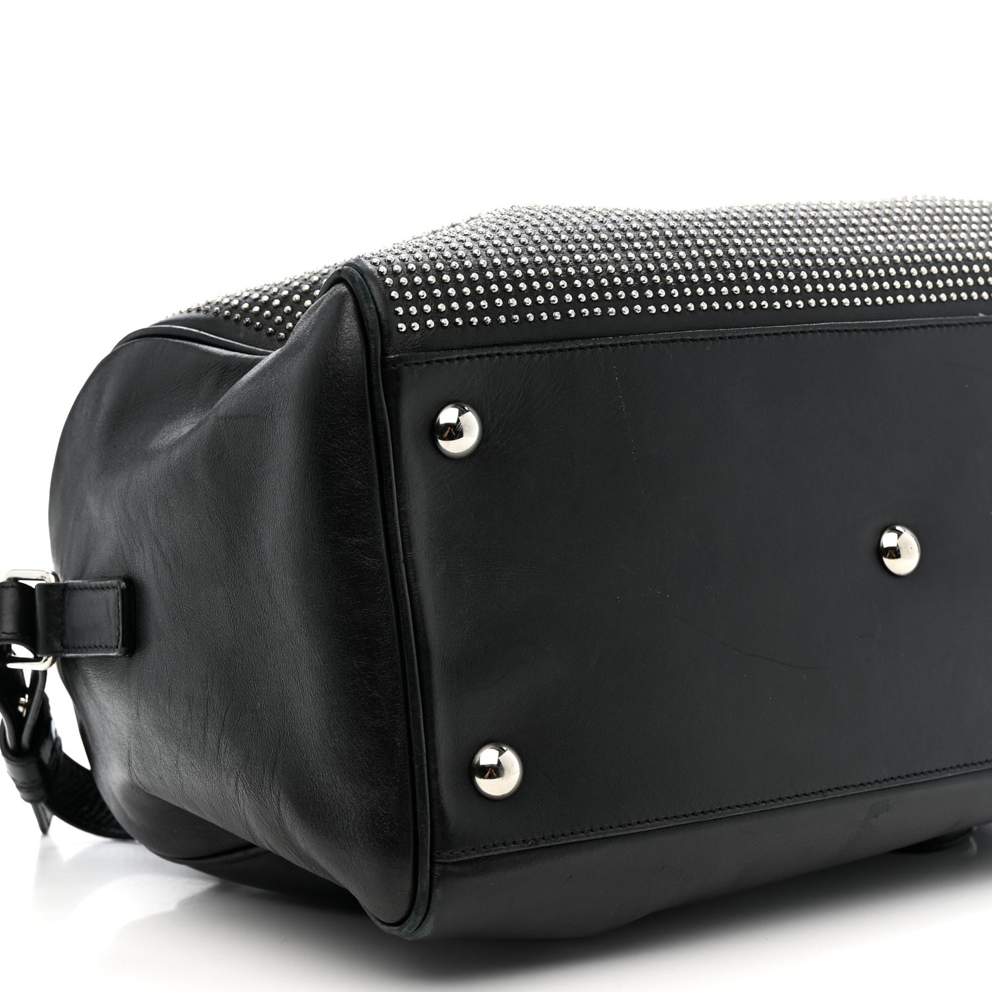Calfskin Studded Classic Duffle 6 Black