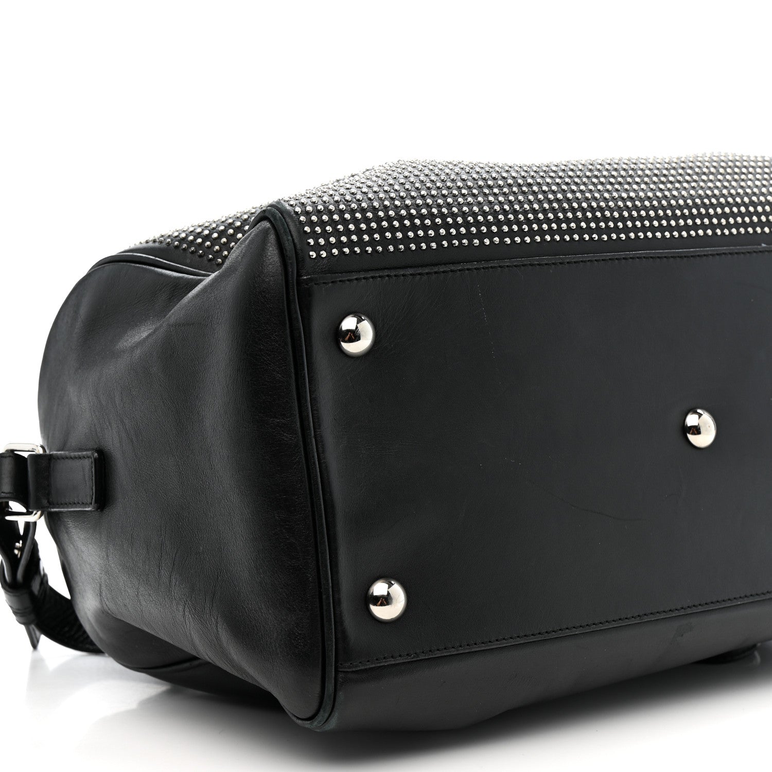 Saint Laurent Calfskin Studded Classic Duffle 6 Black 9 of 16