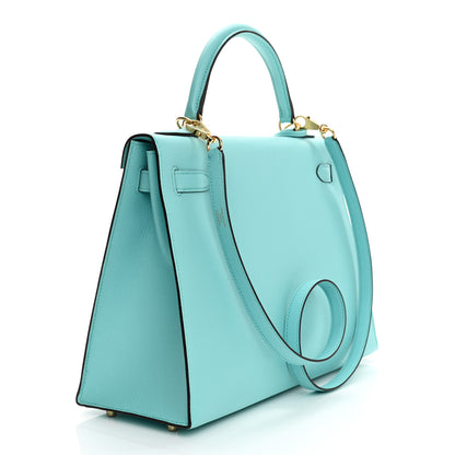 Hermes Epsom Kelly Sellier 32 Bleu Atoll 4 of 23
