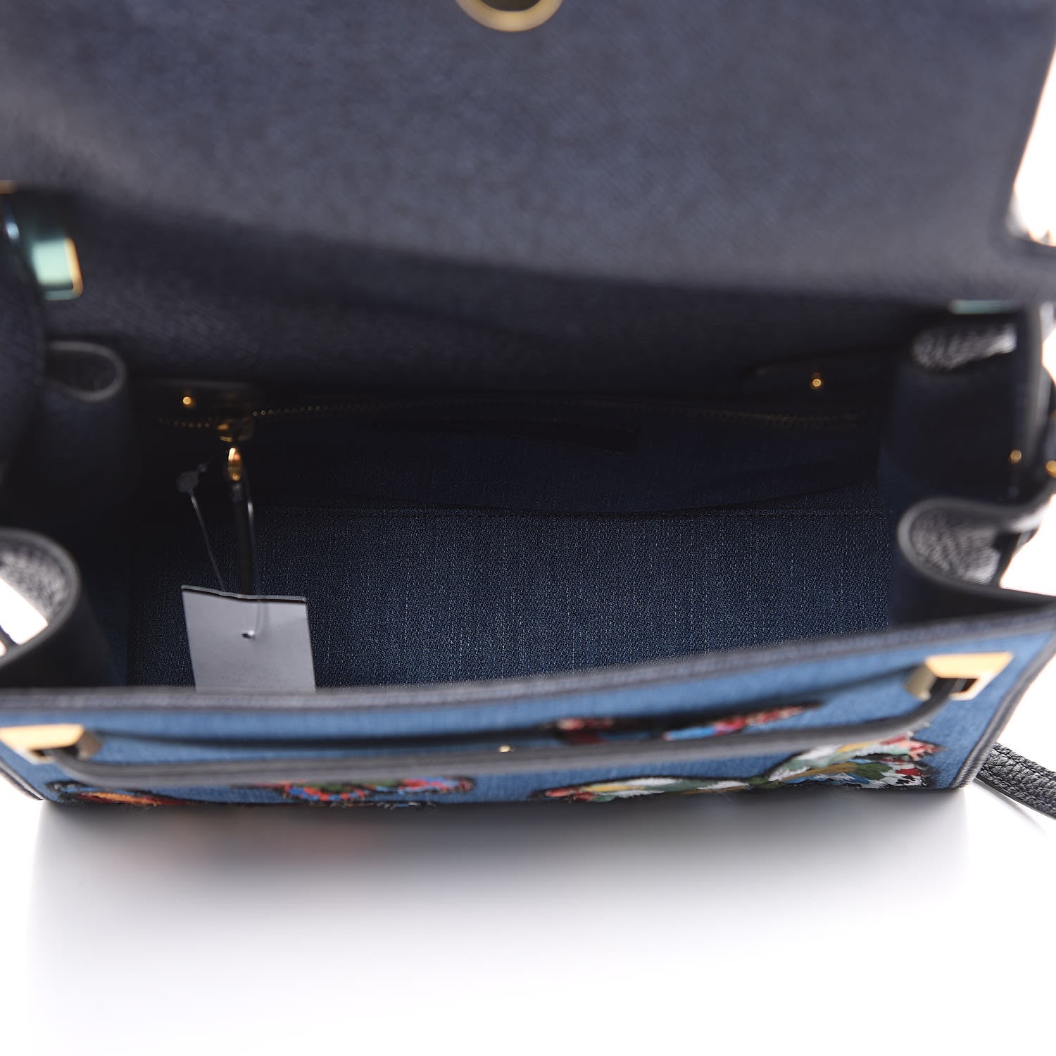 Valentino Garavani Denim Butterfly Embroidered Small My Rockstud Frame Bag Light Denim Multicolor 5 of 11
