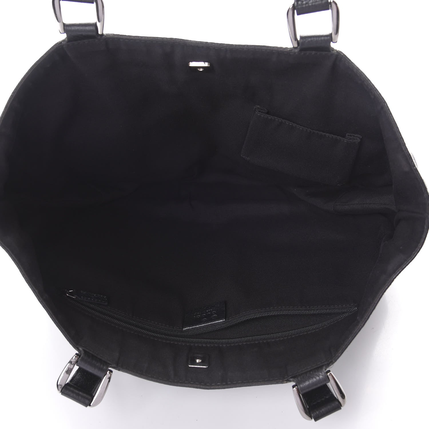 Gucci Nylon Monogram Abbey D Ring Tote Black 5 of 9
