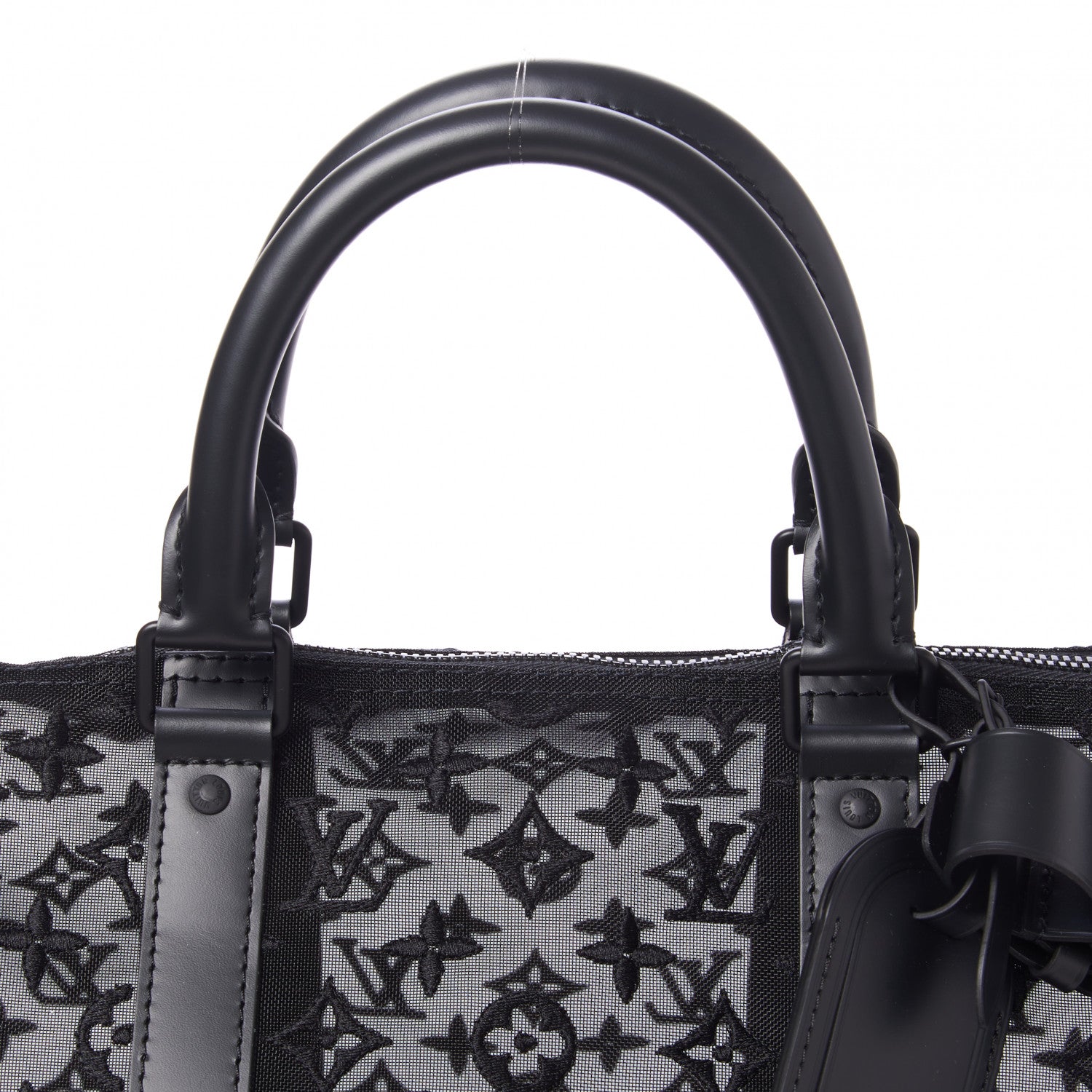 Louis Vuitton Monogram See Through Keepall Bandouliere 50 Black 8 of 9