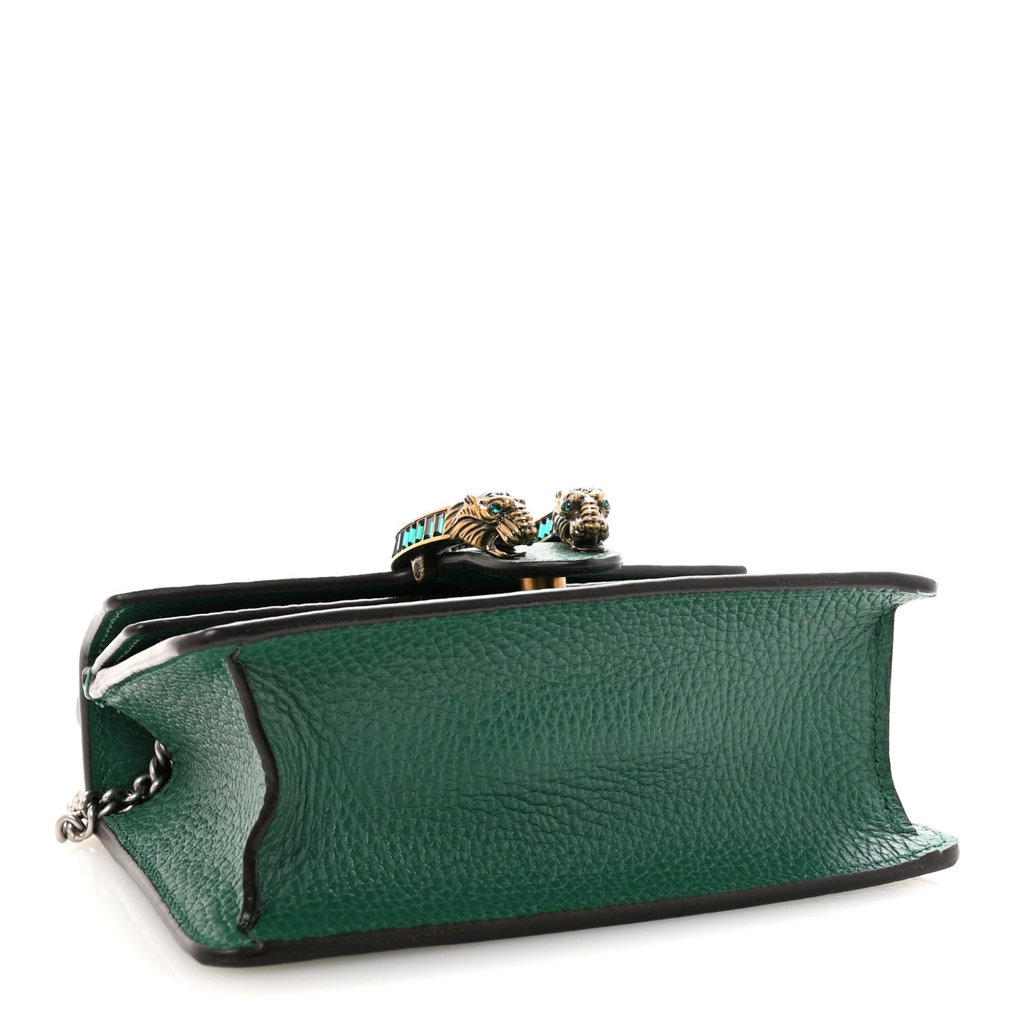 Dollar Calfskin Crystal Mini Dionysus Top Handle Bag Emerald