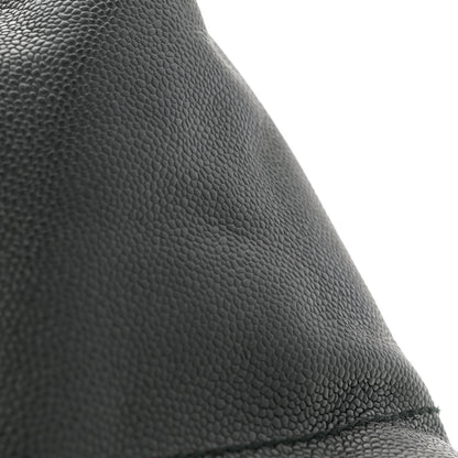 Chanel Caviar CC Wood Chain Hobo Black 11 of 12