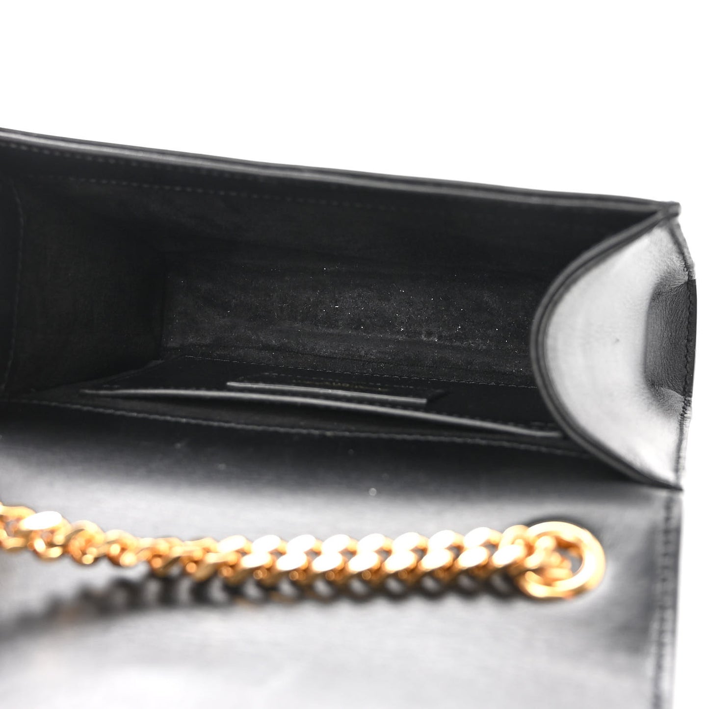 Calfskin Small Classic Monogram Kate Tassel Satchel Black