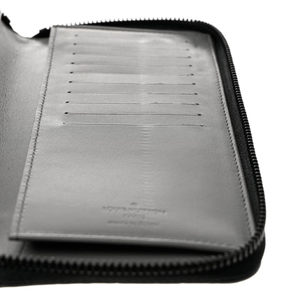 Louis Vuitton Calfskin Monogram Shadow Vertical Zippy Wallet Anthracite Gray 7 of 8