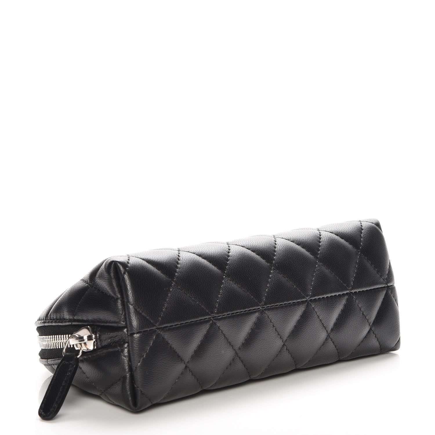 Chanel Lambskin Quilted Cosmetic Case Black 4 of 8