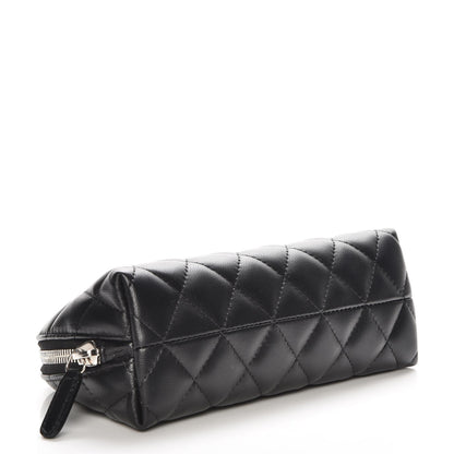 Chanel Lambskin Quilted Cosmetic Case Black 4 of 8