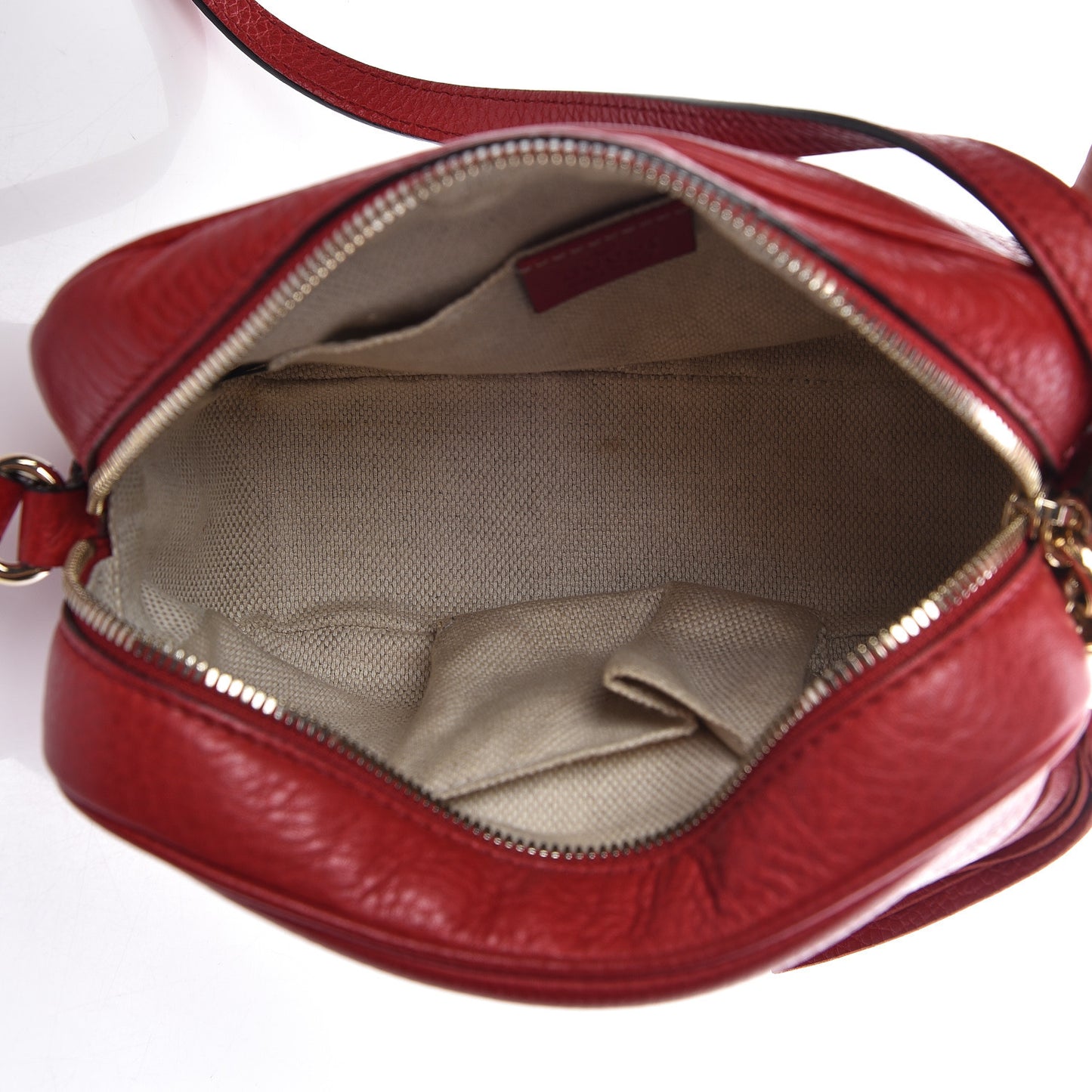 Pebbled Calfskin Small Soho Disco Bag Tabasco Red