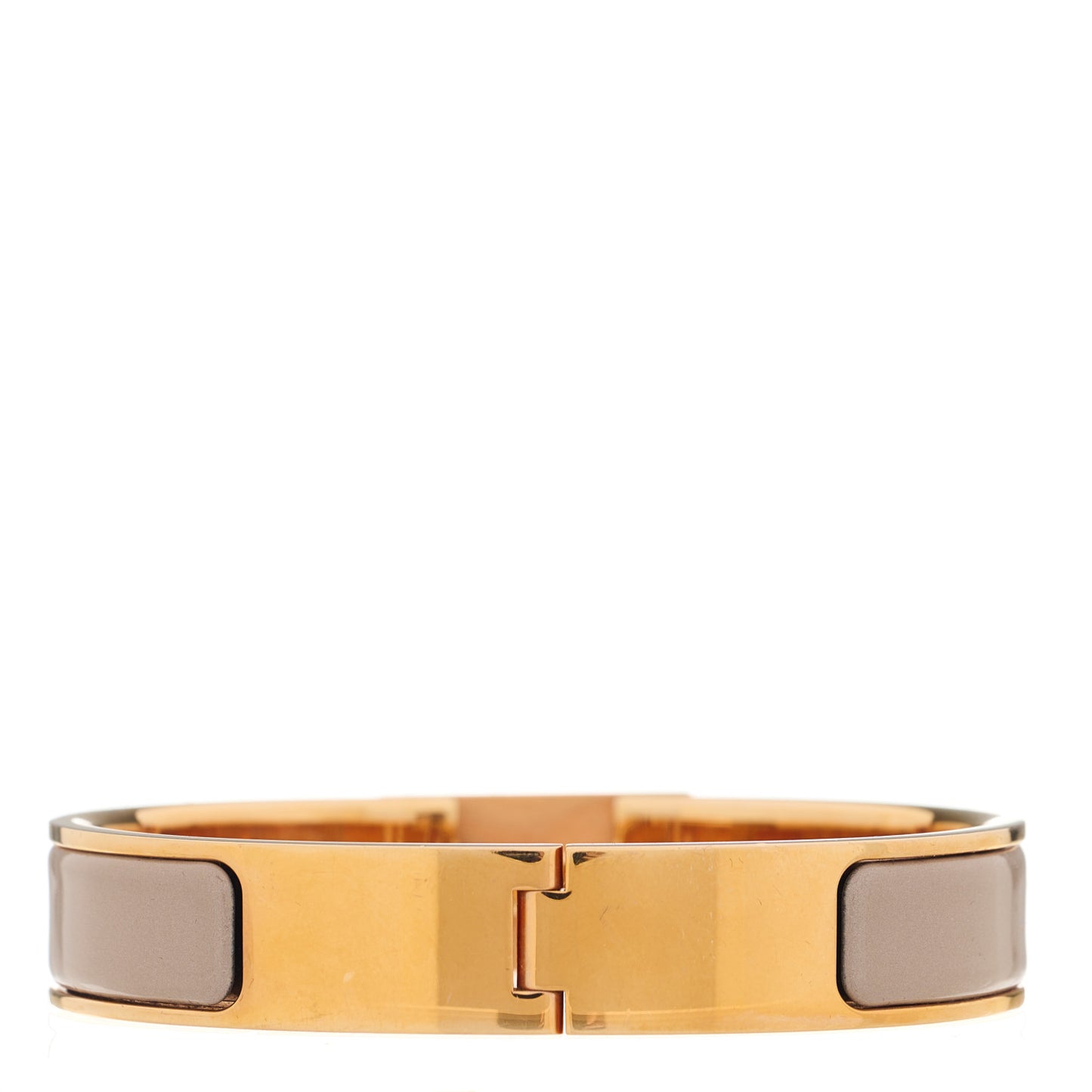 Enamel Clic Anneau Bracelet PM Marron Glace