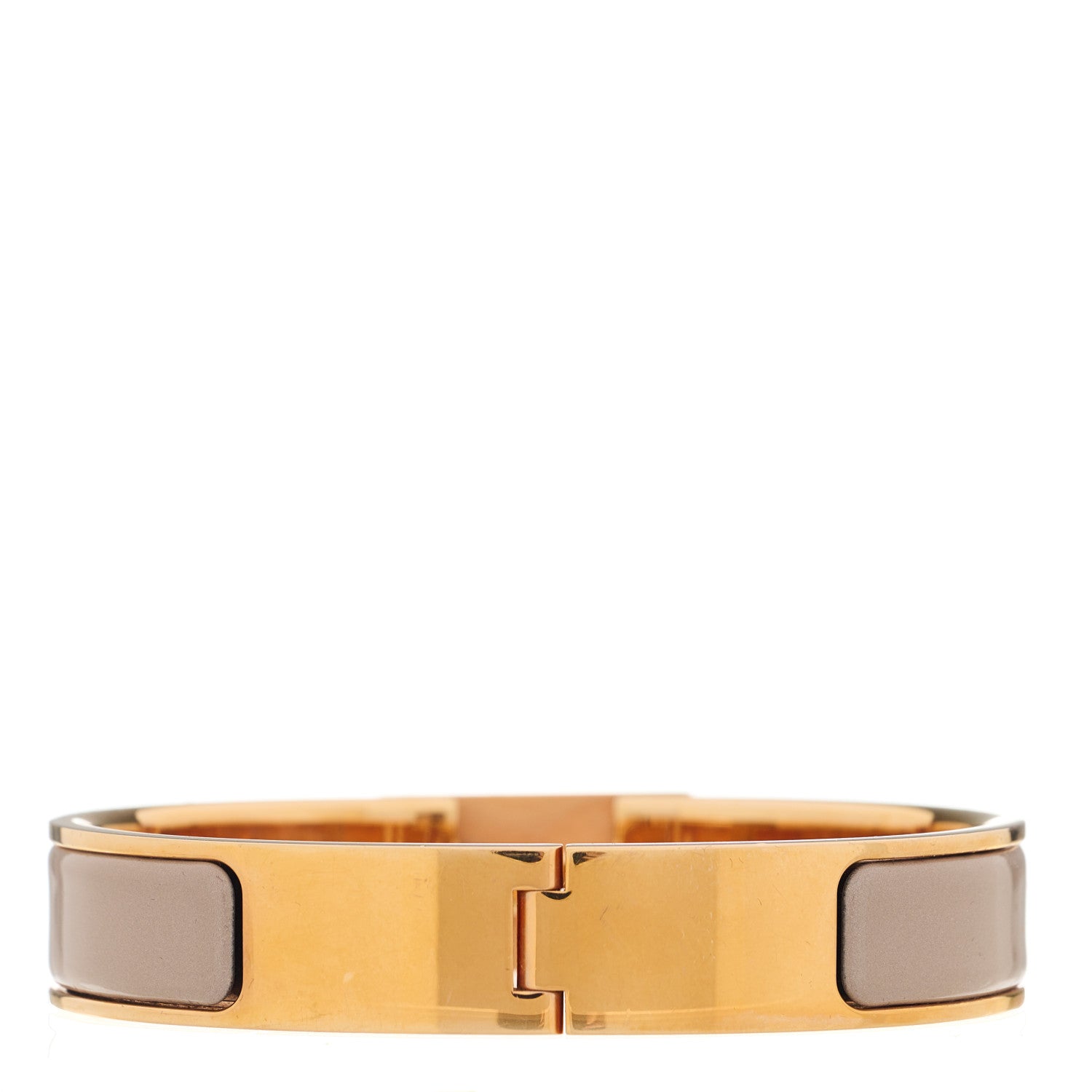 Hermes Enamel Clic Anneau Bracelet PM Marron Glace 2 of 3