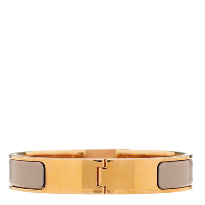 Hermes Enamel Clic Anneau Bracelet PM Marron Glace 2 of 3
