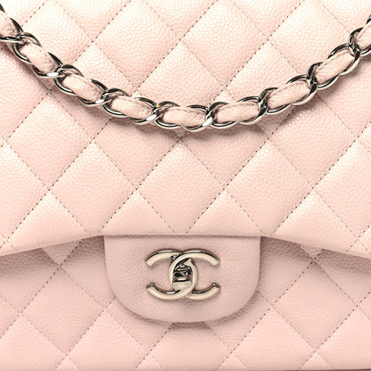 Chanel Caviar Quilted Jumbo Double Flap Light Pink 8 of 10