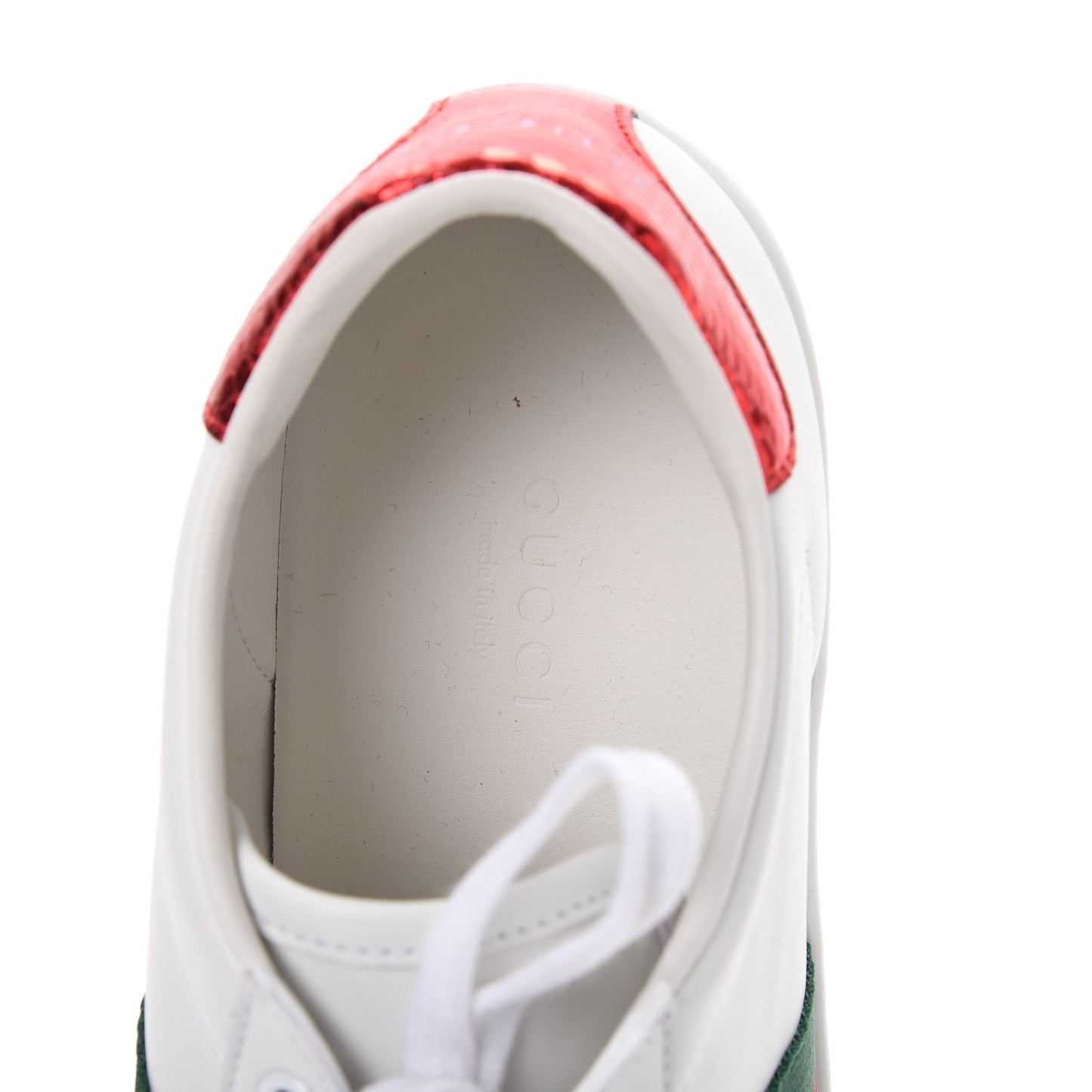 Calfskin Ayers Bee Embroidered Ace Sneakers 38 White Green