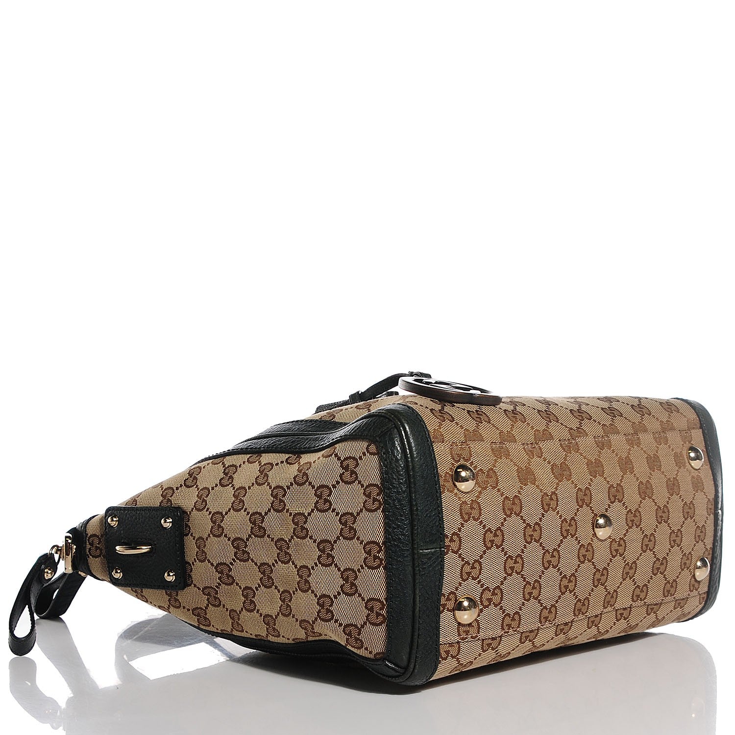 Gucci Monogram Medium Charm Top Handle Bag Green 4 of 9