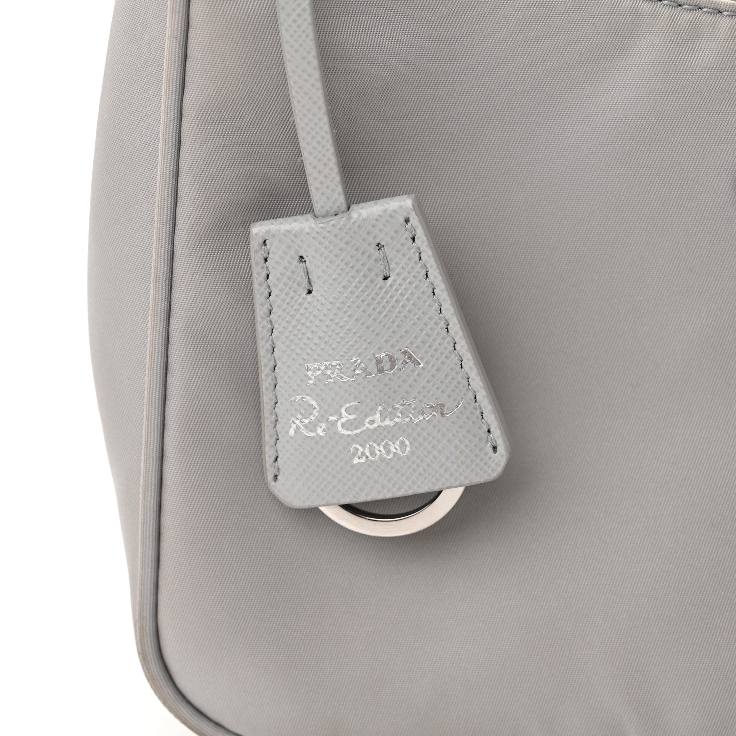 Prada Tessuto Nylon Mini Re-Edition 2000 Bag Fiordaliso 12 of 18