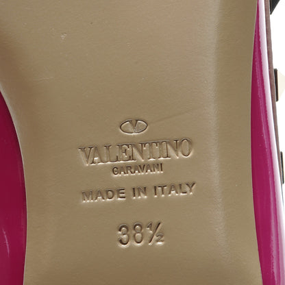 Valentino Garavani Patent Nappa Rockstud Ballerina Flats 38.5 Fuxia Poudre 6 of 8