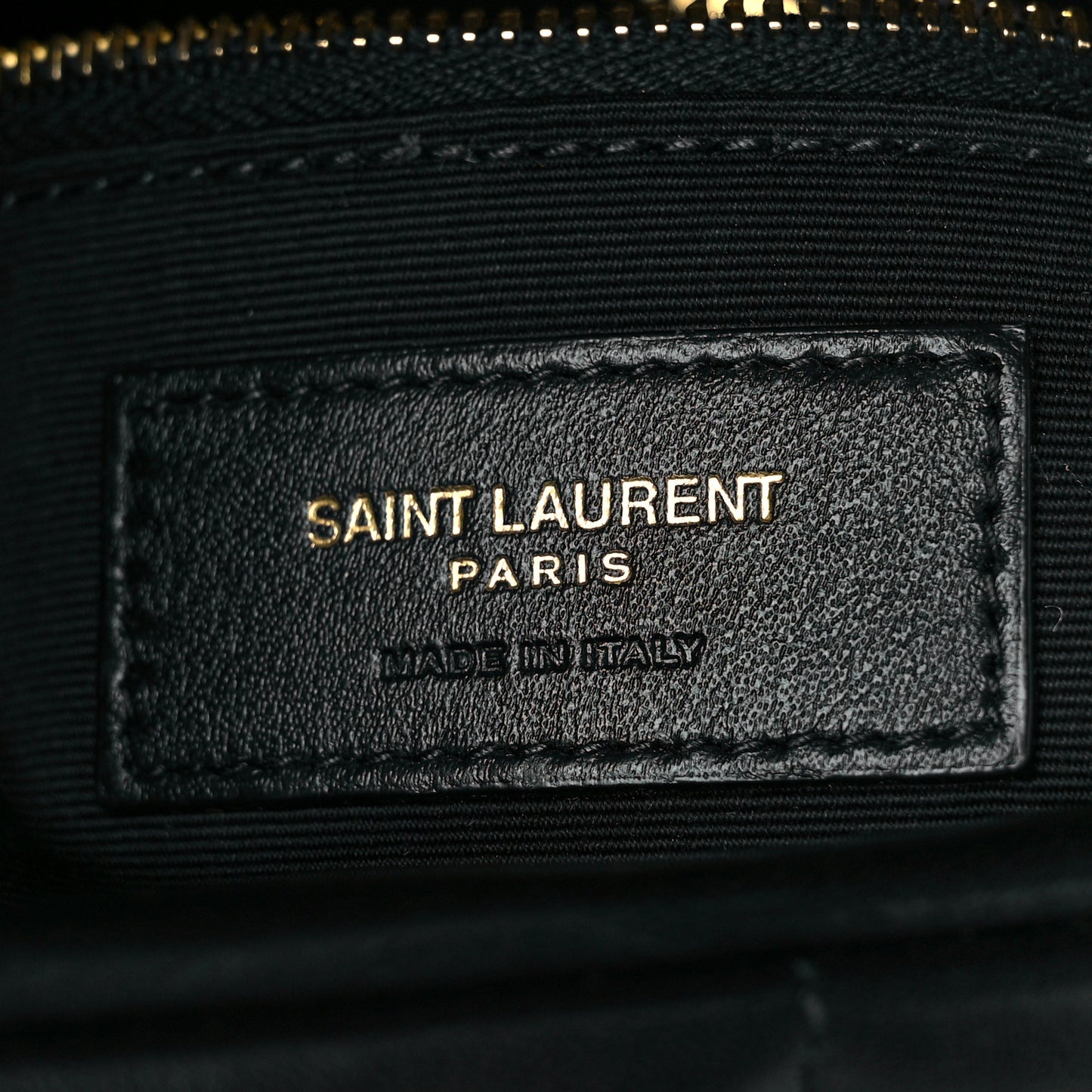 Lambskin Quilted Small Loulou Puffer Monogram Chain Satchel Black