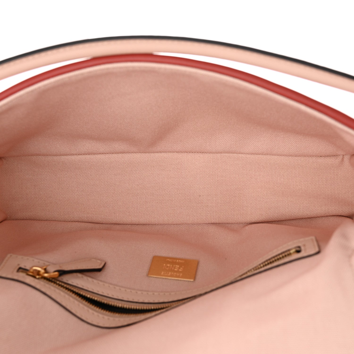 Fendi Canvas Vitello King FF Embroidered Baguette Rosa Quarzo Bloody Mary Multicolor 5 of 9
