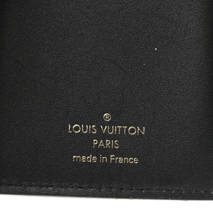 Louis Vuitton Monogram Flower Lock Compact Wallet Black 6 of 7