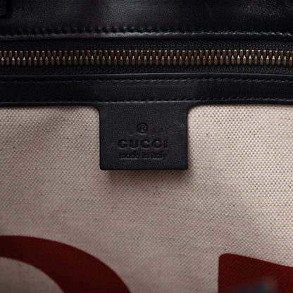 Gucci Soft GG Supreme Monogram Kingsnake Vertical Tote Black 8 of 10