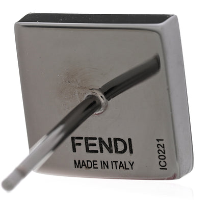 Fendi Ruthenium Mother of Pearl FF Single Earring 4 of 5