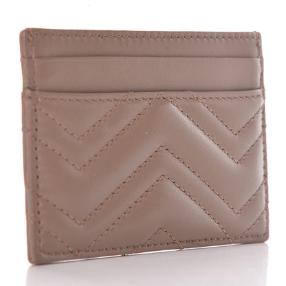 Gucci Calfskin Matelasse GG Marmont Card Holder Porcelain Rose 3 of 9