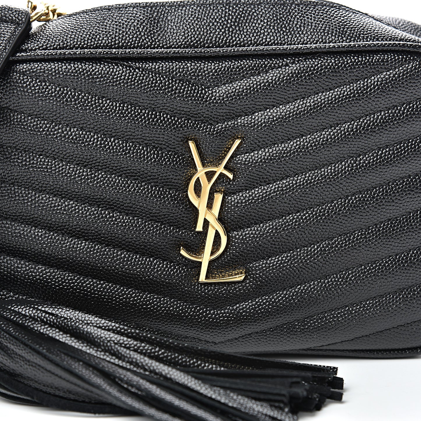 Grain De Poudre Matelasse Monogram Mini Lou Camera Bag Black