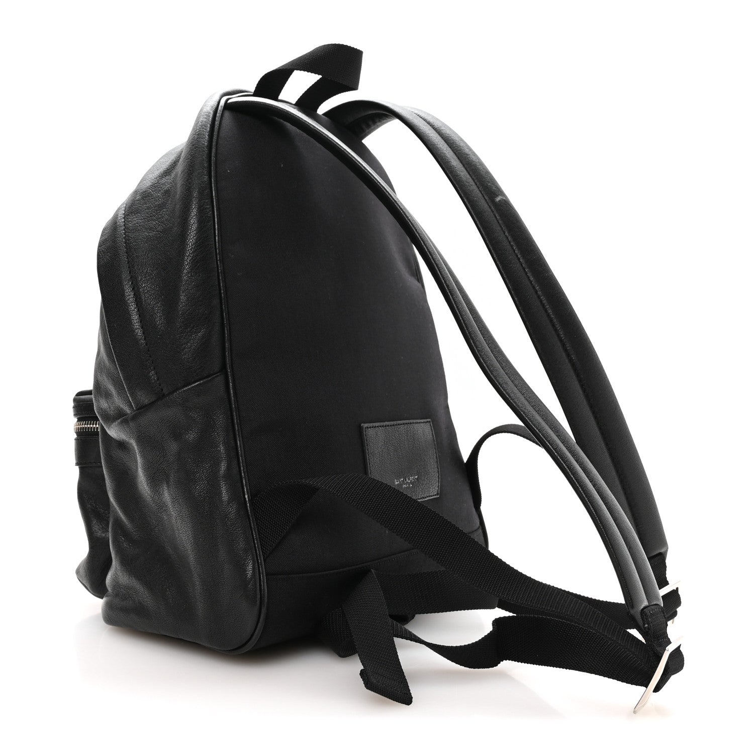 Saint Laurent Sheepskin Love Appliqué Mini City Backpack Black 3 of 10