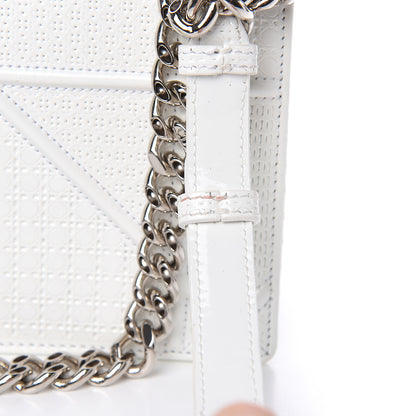 Christian Dior Patent Micro-Cannage Small Diorama Flap Bag White 10 of 10