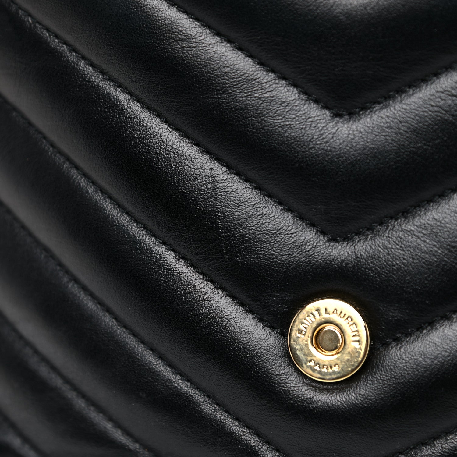 Saint Laurent Calfskin Y Quilted Monogram Large Loulou Chain Satchel Black 18 of 23