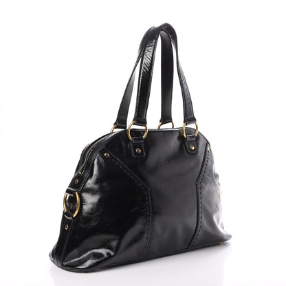 Saint Laurent Patent Calfskin Large Muse Black 3 of 9