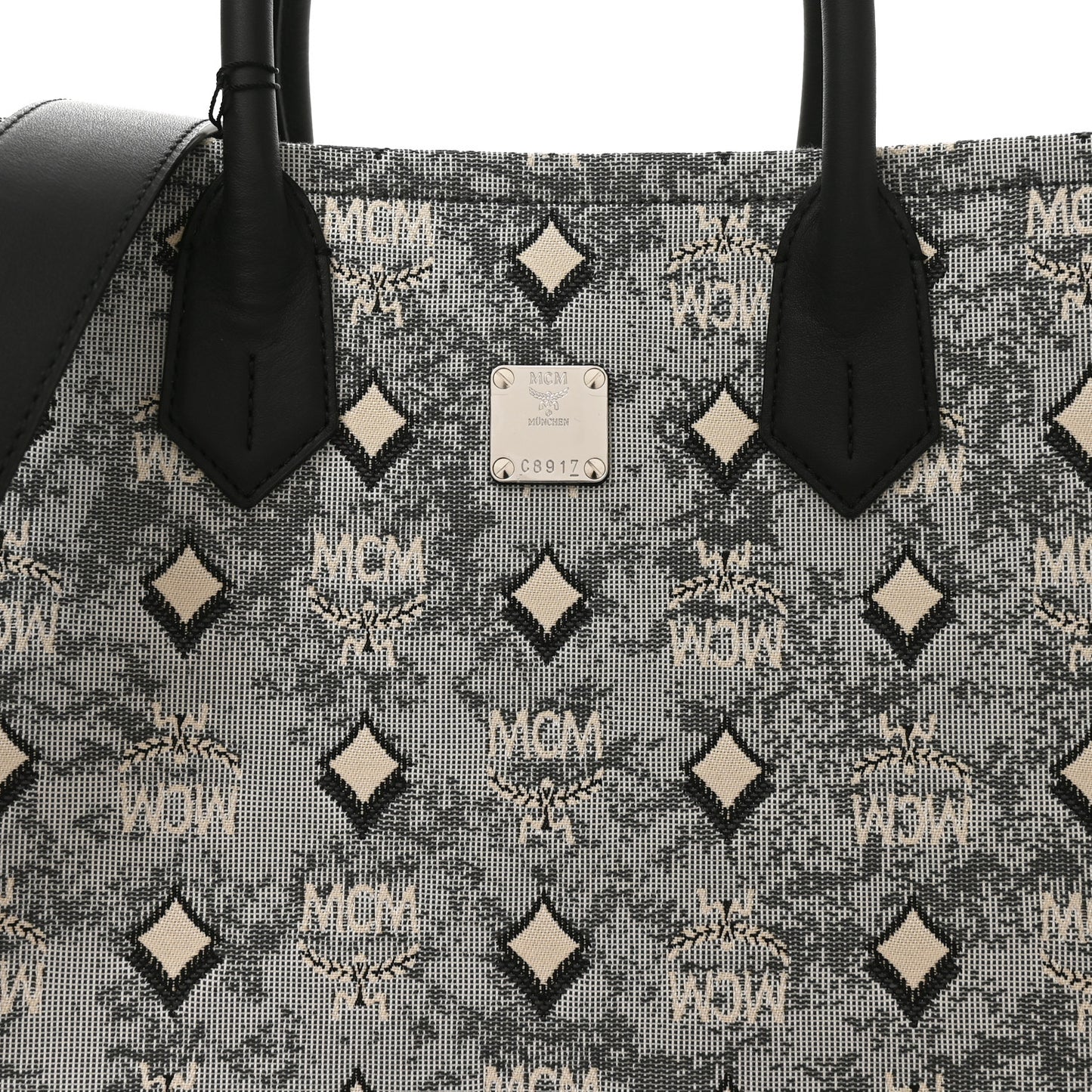 Jacquard Monogram Aren Large Tote Blue