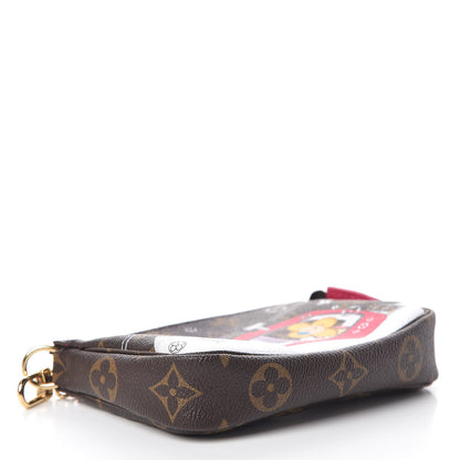 Louis Vuitton Monogram 2019 Christmas Animation Mini Courchevel Pochette Accessories Fuchsia 4 of 8