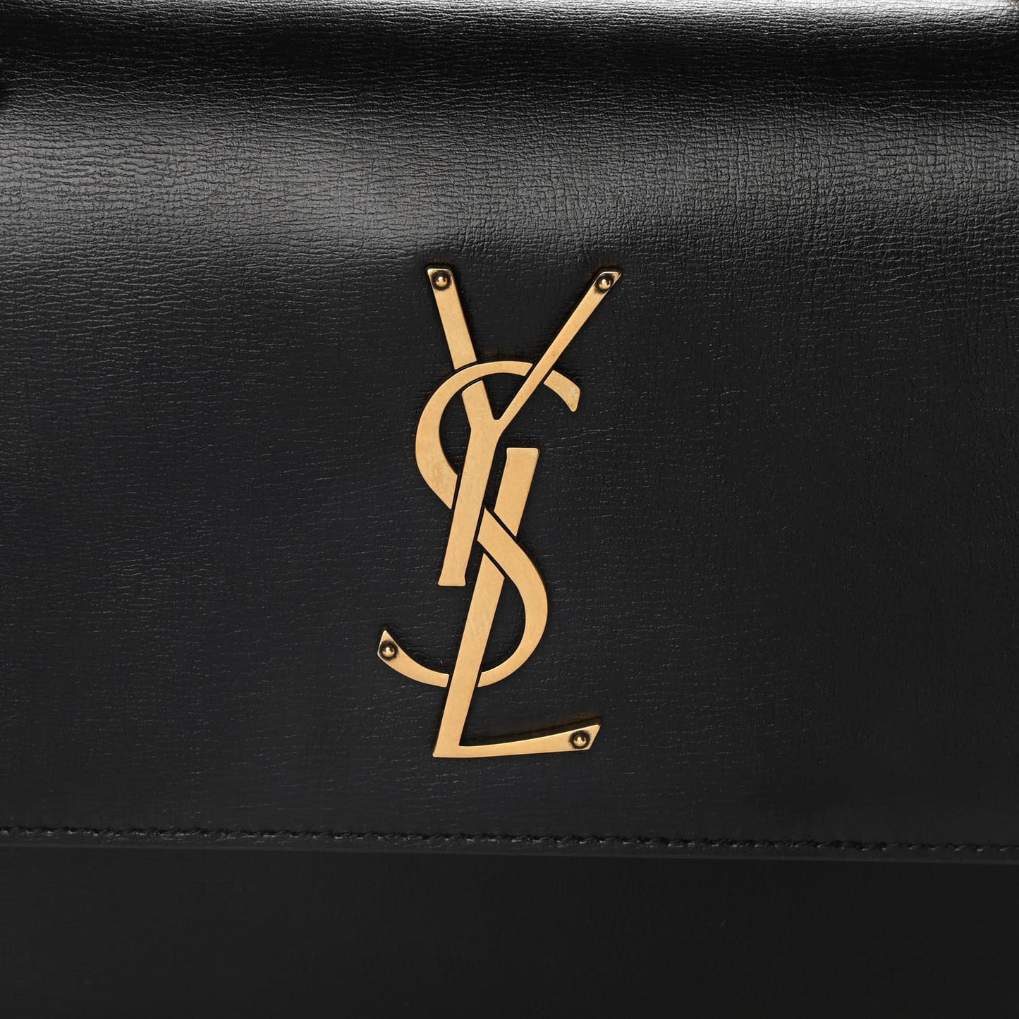 Smooth Calfskin Medium Monogram Sunset Satchel Black