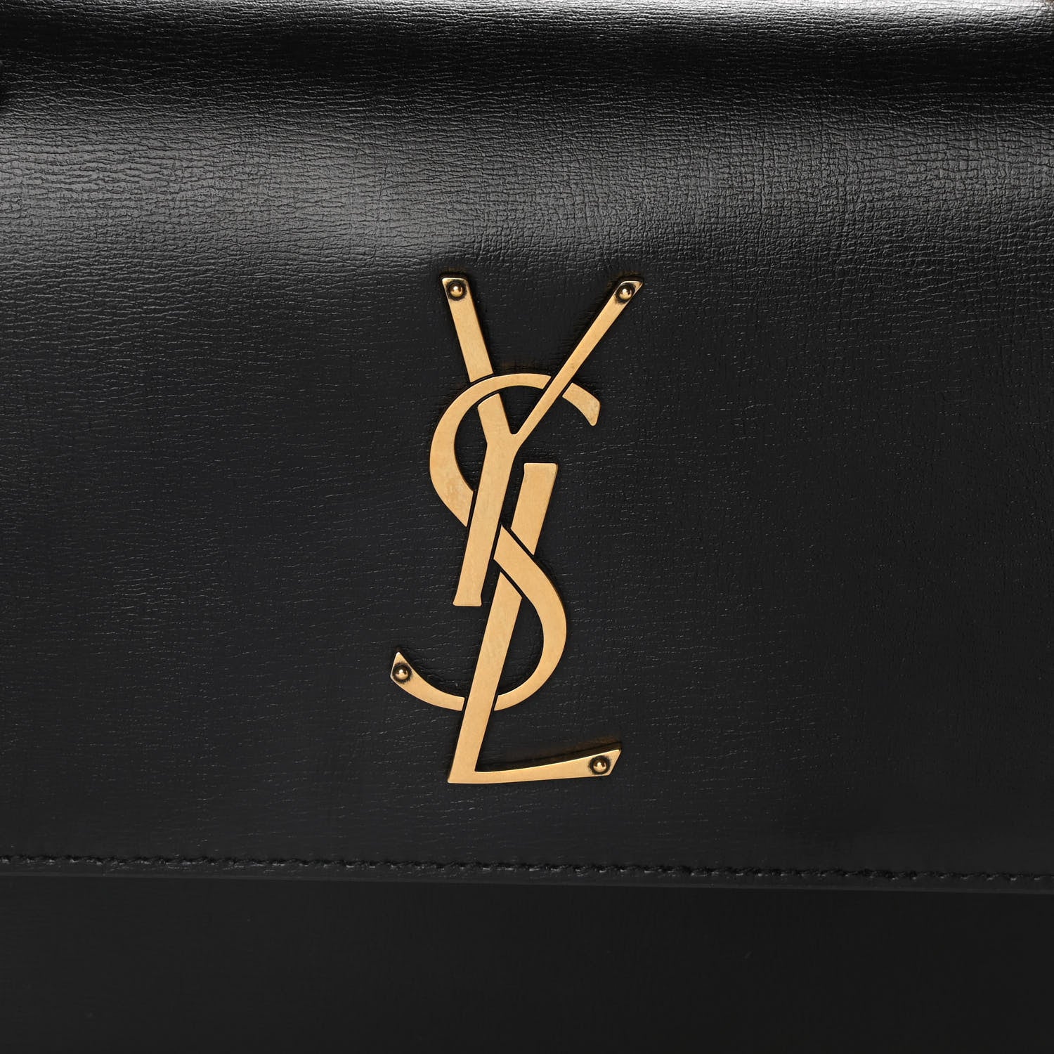 Saint Laurent Smooth Calfskin Medium Monogram Sunset Satchel Black 19 of 19