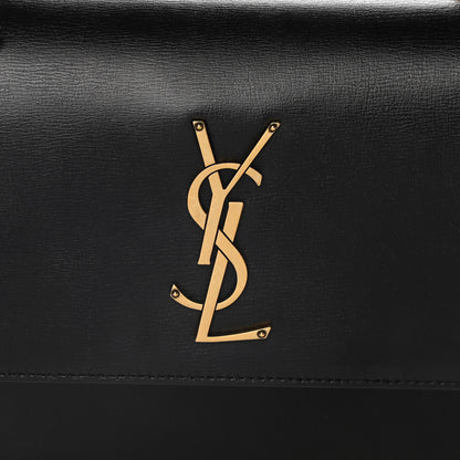 Saint Laurent Smooth Calfskin Medium Monogram Sunset Satchel Black 19 of 19