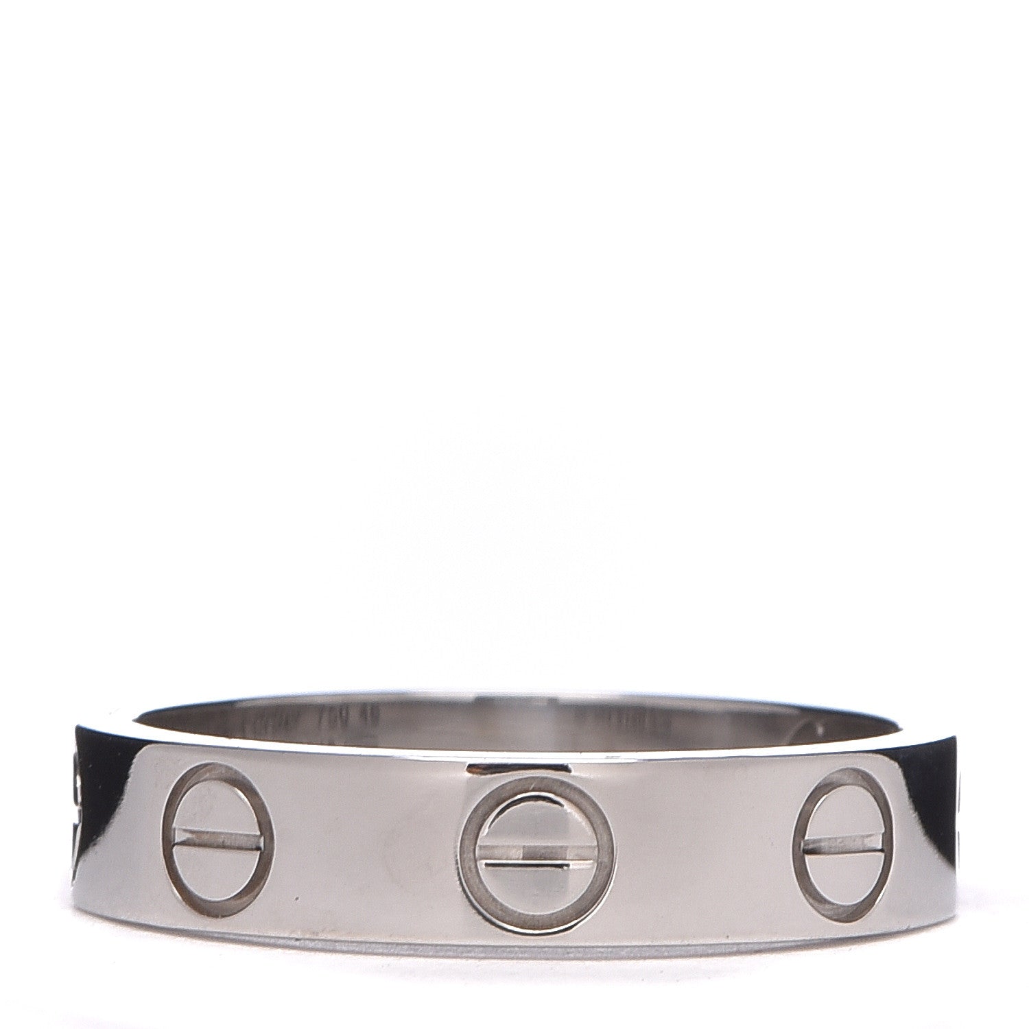Cartier 18K White Gold 3.5mm LOVE Wedding Band Ring 46 3.75 1 of 4