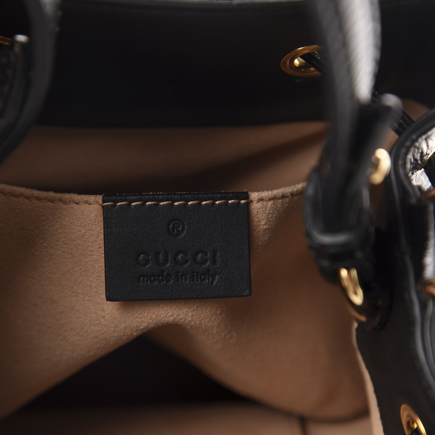Gucci Suede Patent Web Small Ophidia Bucket Bag Black 8 of 10
