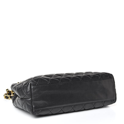 Chanel Lambskin Quilted Shopping Tote Black 4 of 18