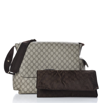 Gucci GG Plus Monogram Messenger Diaper Bag Dark Brown 11 of 11