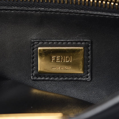 Fendi Vitello Morgan Shiny Nappa Medium Peekaboo Iconic Satchel Black 8 of 10