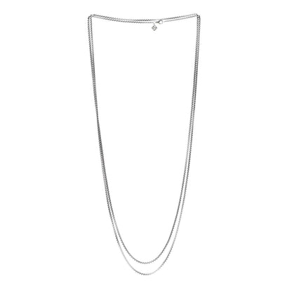 David Yurman Sterling Silver 14K Yellow Gold 2.7mm Box Chain Necklace 72" 3 of 5