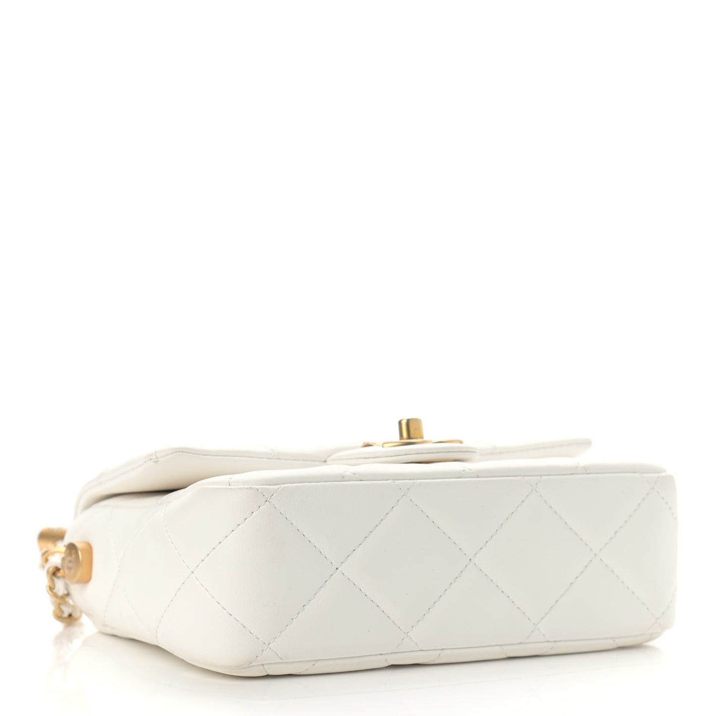 Lambskin Quilted Mini My Perfect Flap White