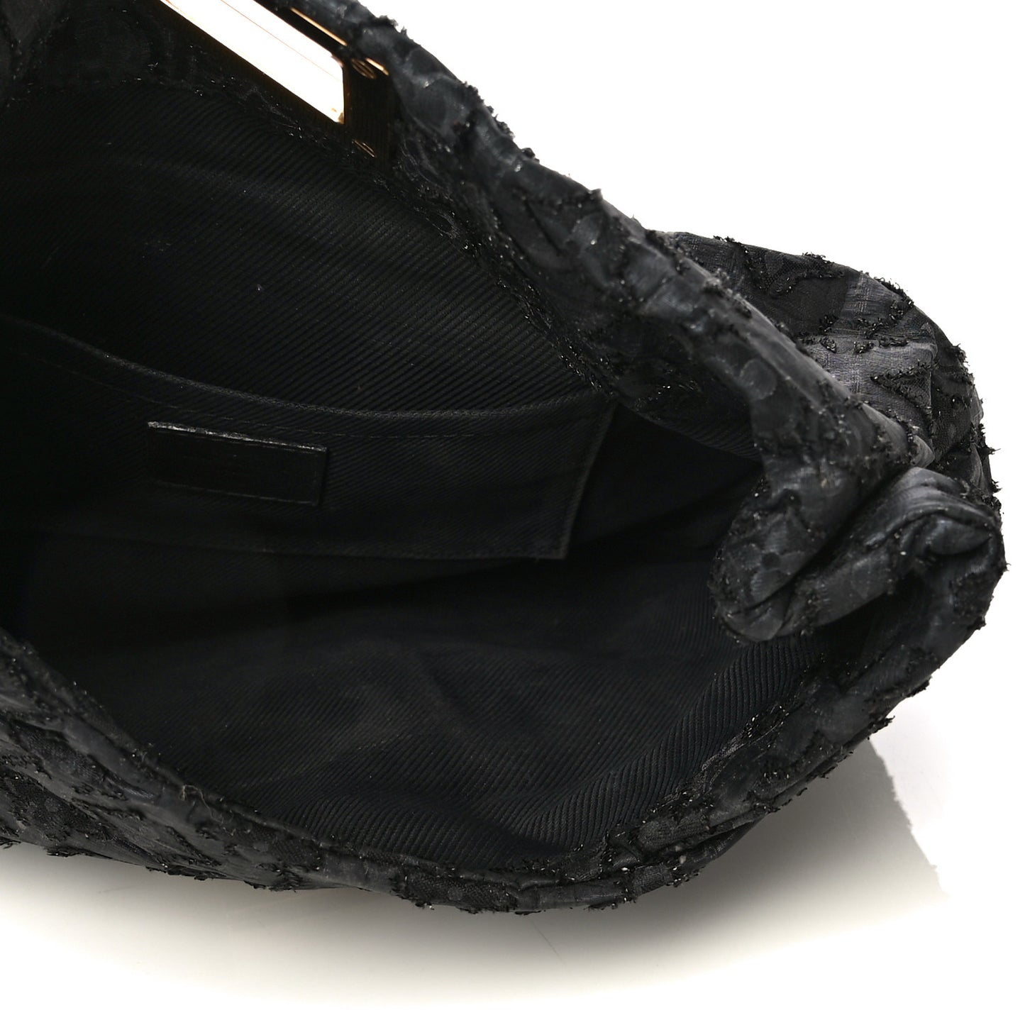 Lurex Quilted Monogram Altair Clutch Black