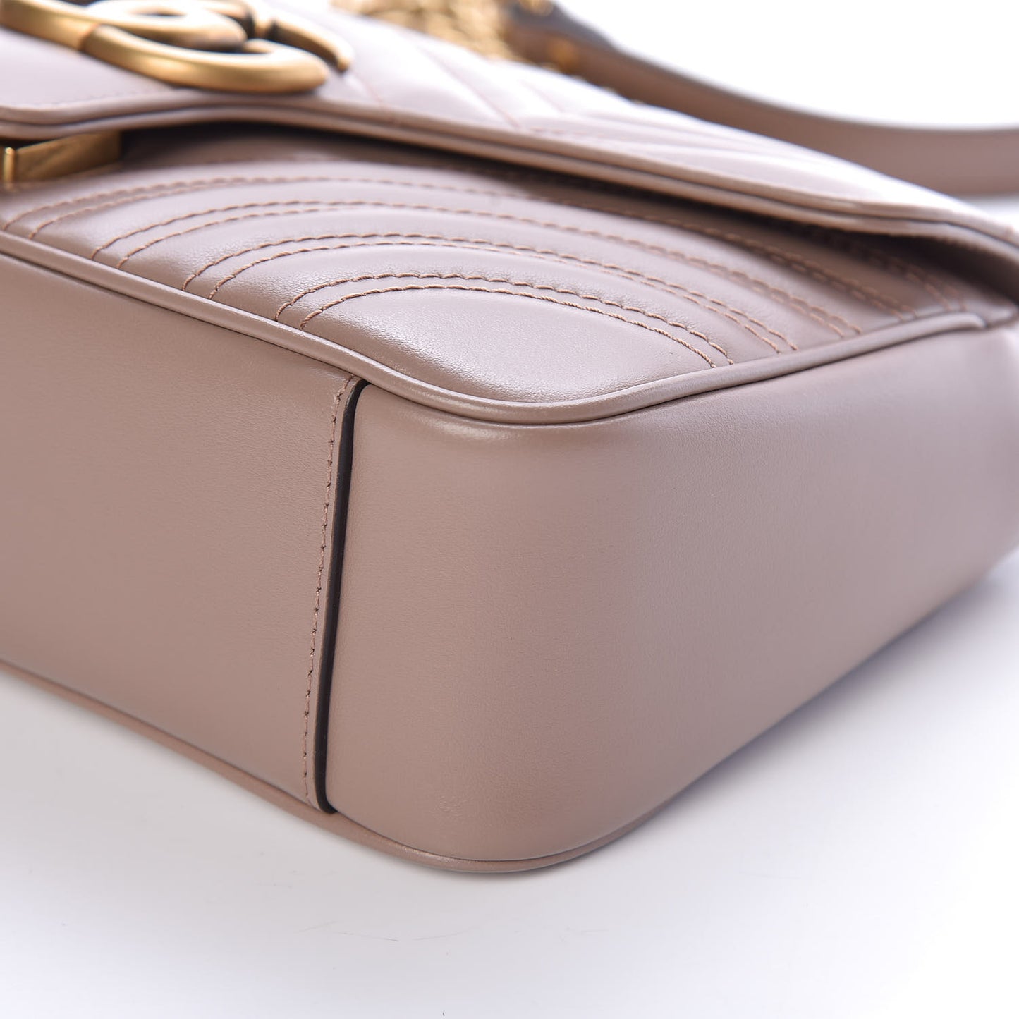 Calfskin Matelasse Small GG Marmont Shoulder Bag Porcelain Rose