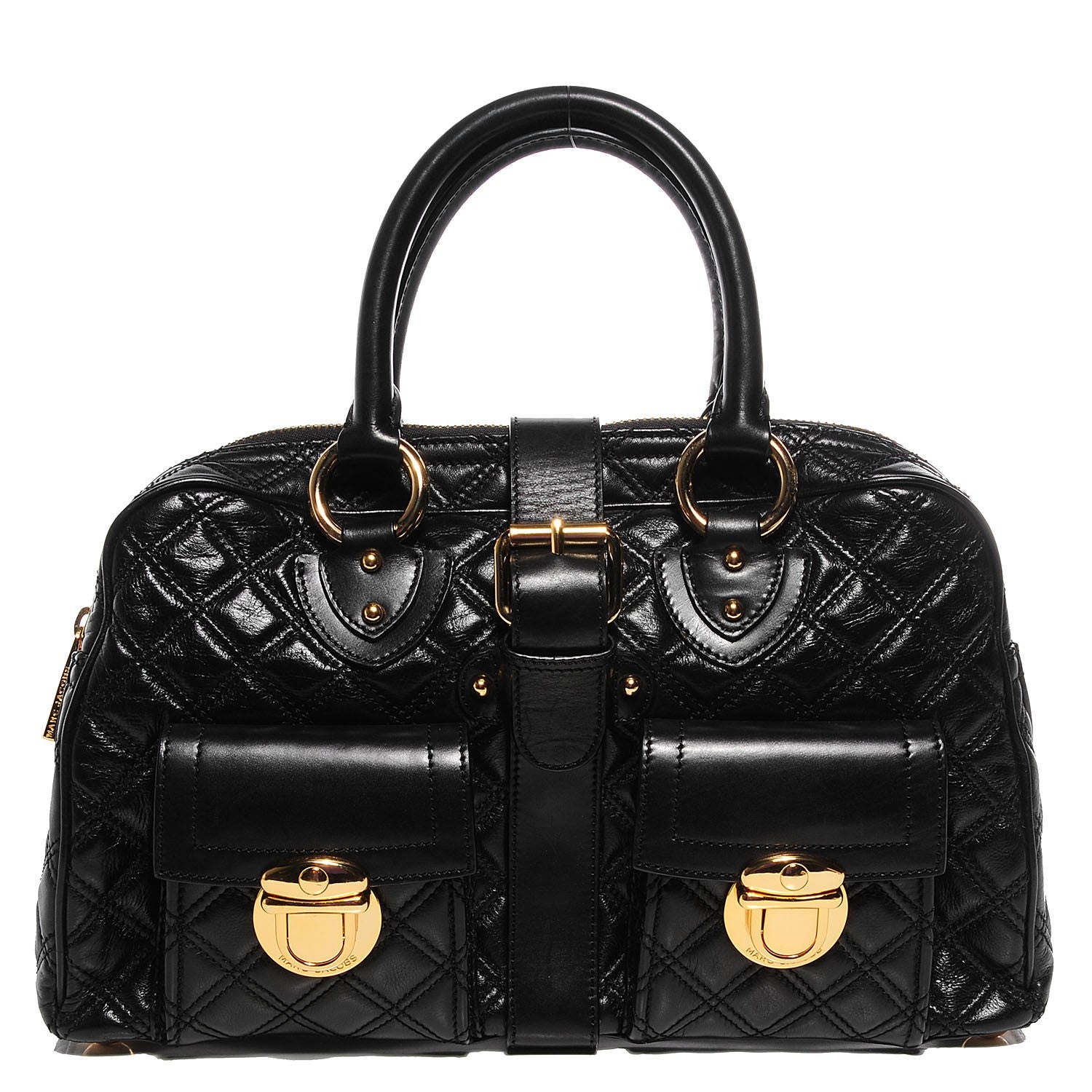 Marc Jacobs Nappa Leather Quilted Venetia Satchel Black 1 of 6