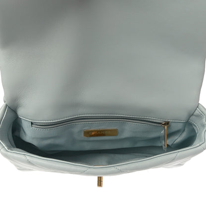 Chanel Lambskin Quilted Medium Chanel 19 Flap Light Blue 5 of 11
